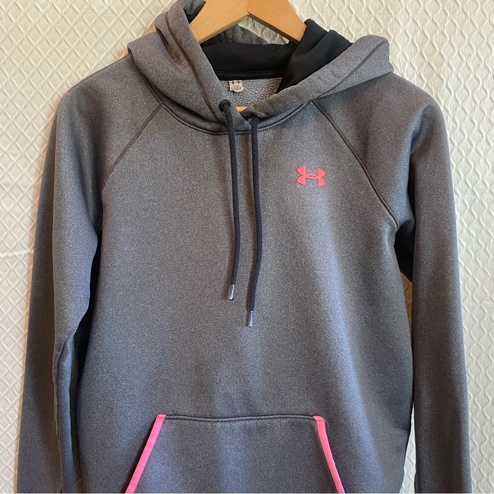 NOT FOR SALE Under Armour Gray and Pink Hoodie. Small.